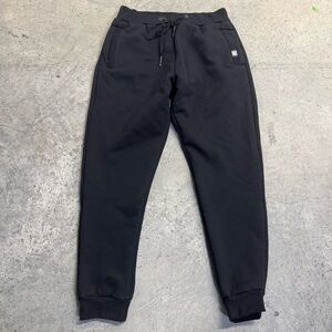 Men’s Black Jogger Fleece Lined Sweatpants Size L Cozy‎ Winter Sporty Travel